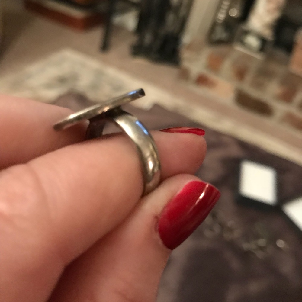 Sterling Silver Monogram Ring - image 3